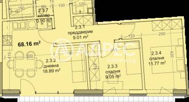 Тристаен апартамент, Варна, Младост 1, 671459, Снимка 2