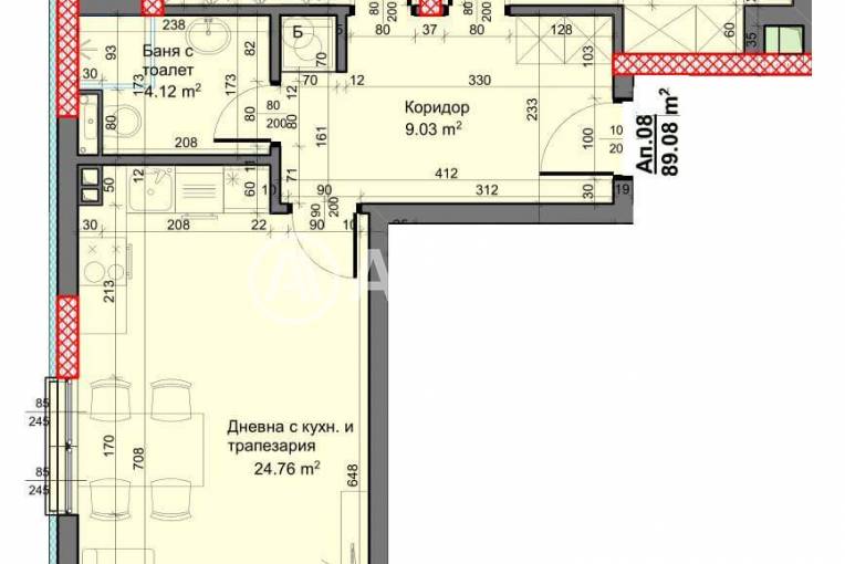 Тристаен апартамент, Варна, Възраждане 3, 676459, Снимка 2