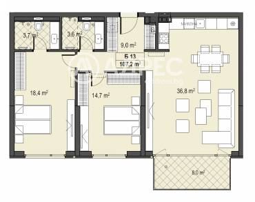 Тристаен апартамент, София, Бояна, 674460, Снимка 1