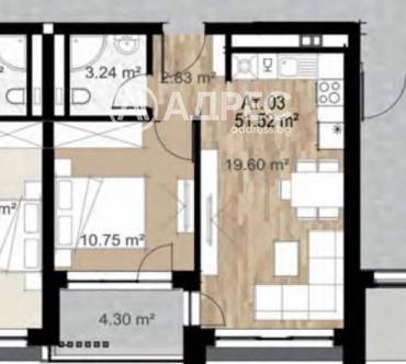 Двустаен апартамент, София, Сердика, 667462, Снимка 1