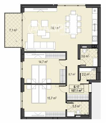 Тристаен апартамент, София, Бояна, 674462, Снимка 1