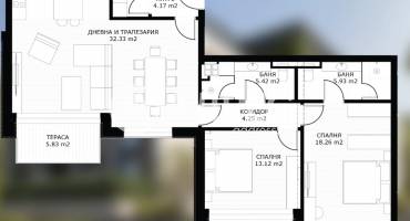 Тристаен апартамент, София, Драгалевци, 662463, Снимка 3