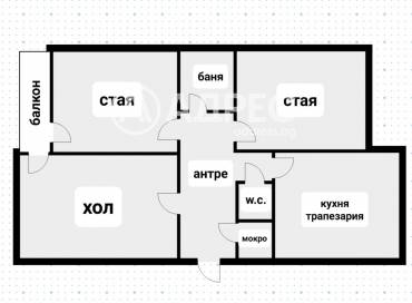 Тристаен апартамент, София, Дружба 1, 638466, Снимка 4