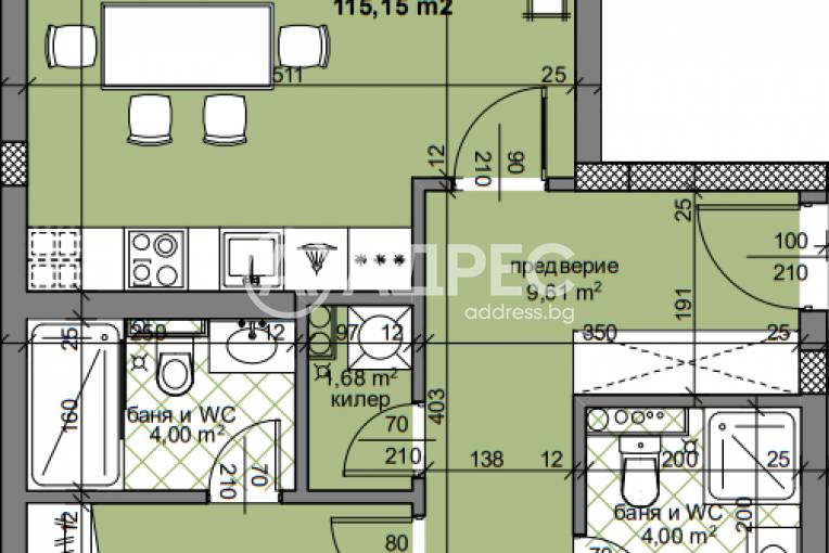 Тристаен апартамент, Пловдив, Христо Смирненски, 692467, Снимка 1
