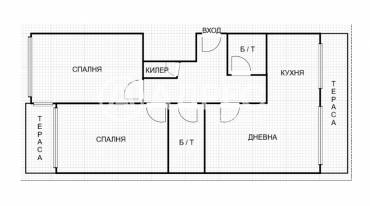 Тристаен апартамент, Варна, Червен площад, 699467, Снимка 1