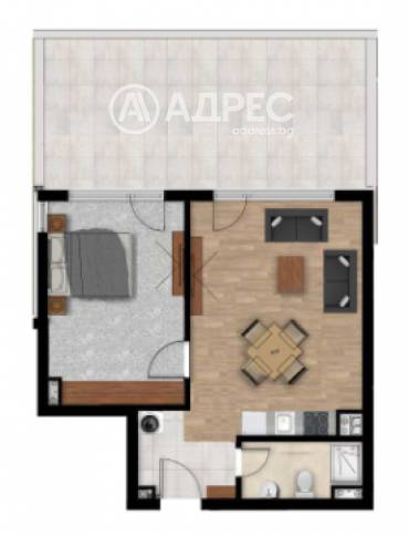 Двустаен апартамент, София, Кръстова вада, 638469, Снимка 1