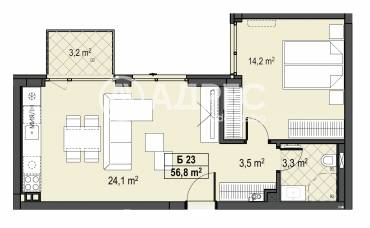 Двустаен апартамент, София, Бояна, 674470, Снимка 1