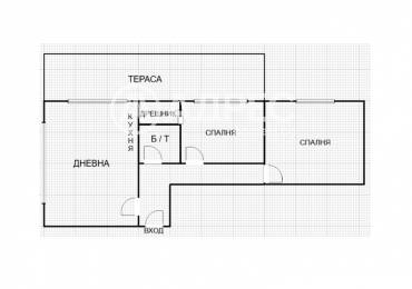 Тристаен апартамент, Варна, Трошево, 690470, Снимка 1