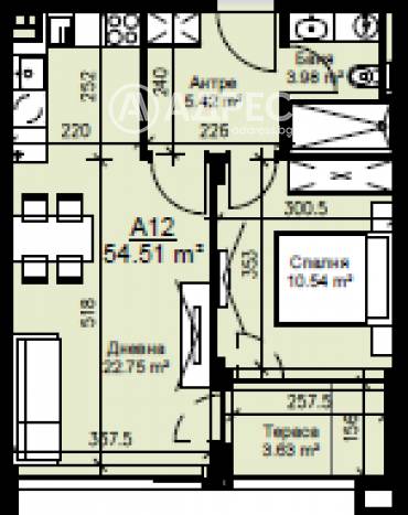 Двустаен апартамент, Варна, Бриз, 630474, Снимка 1