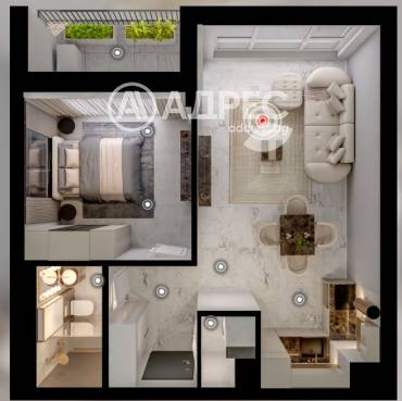 Двустаен апартамент, София, Манастирски ливади - изток, 670474, Снимка 1