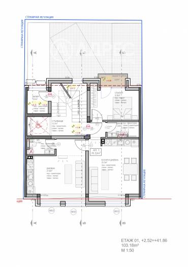 Тристаен апартамент, Варна, Колхозен пазар, 693475, Снимка 1