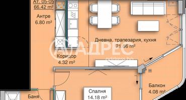 Двустаен апартамент, София, Кръстова вада, 678478, Снимка 3