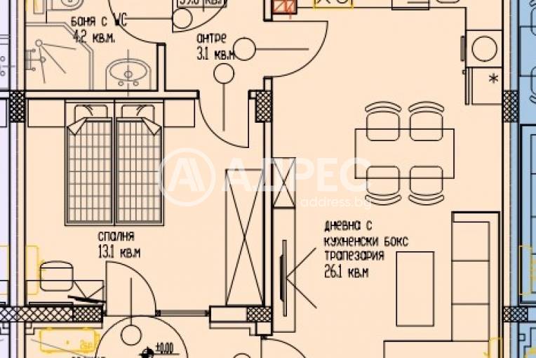 Двустаен апартамент, Варна, м-ст Акчелар, 683478, Снимка 4