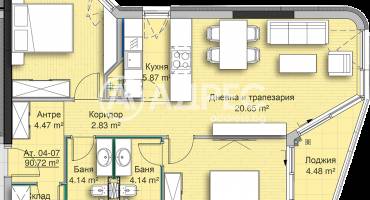 Тристаен апартамент, София, Кръстова вада, 678484, Снимка 4