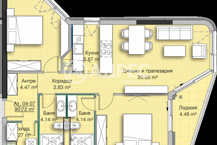 Тристаен апартамент, София, Кръстова вада, 678484, Снимка 4