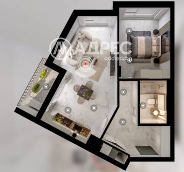 Двустаен апартамент, София, Манастирски ливади - изток, 670489, Снимка 1