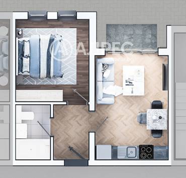 Двустаен апартамент, София, Зона Б 19, 651490, Снимка 1