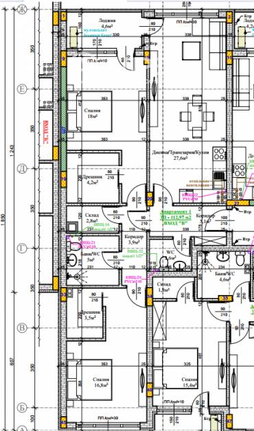 Тристаен апартамент, Русе, ЦЮР, 689490, Снимка 1