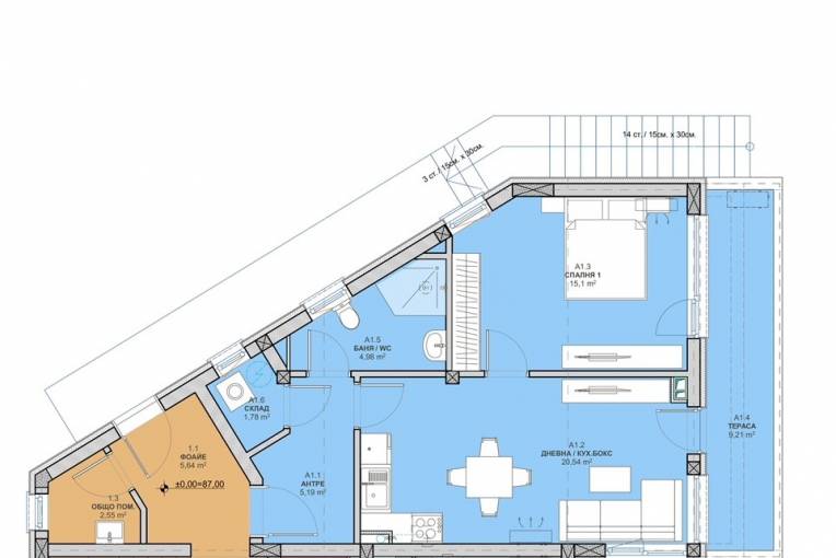 Двустаен апартамент, Бургас, Меден рудник - зона Д, 631492, Снимка 3