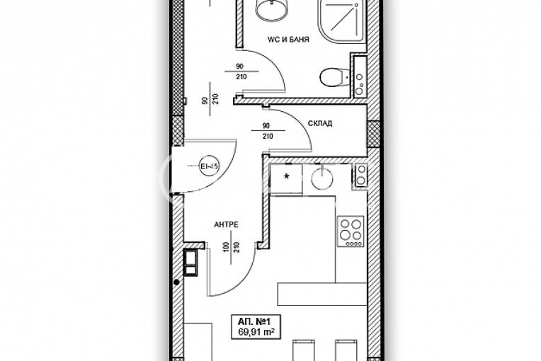 Двустаен апартамент, Поморие, Свобода, 677492, Снимка 3