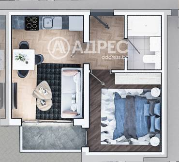 Двустаен апартамент, София, Зона Б 19, 651494, Снимка 1