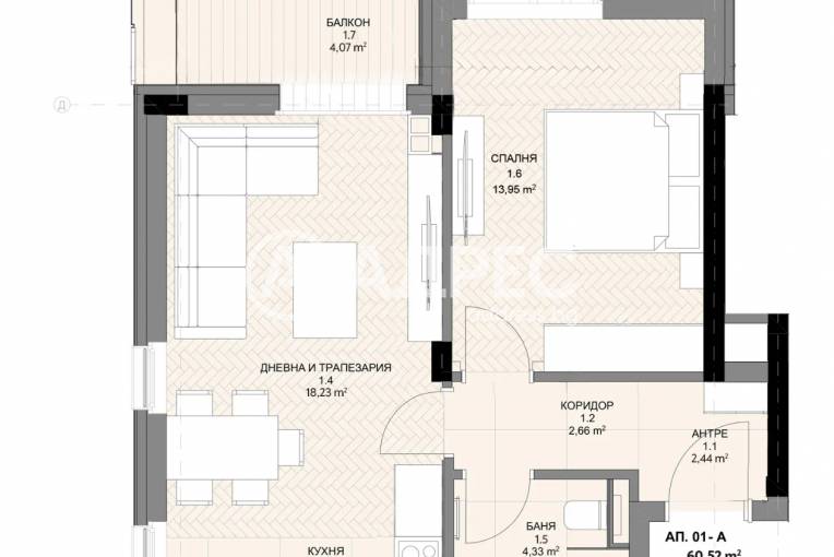 Двустаен апартамент, София, Овча купел 2, 671495, Снимка 2