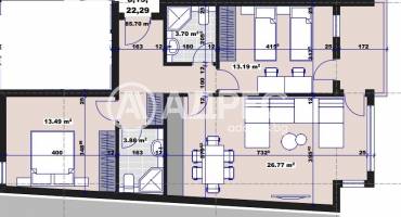 Тристаен апартамент, Стара Загора, Три чучура- център, 679496, Снимка 1