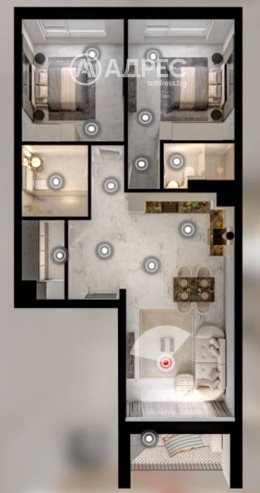 Тристаен апартамент, София, Манастирски ливади - изток, 670497, Снимка 1