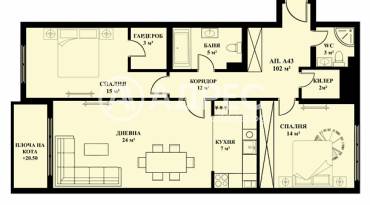 Тристаен апартамент, София, Люлин 5, 586501, Снимка 1