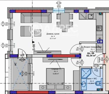 Двустаен апартамент, Стара Загора, МОЛ Галерия, 646501, Снимка 1