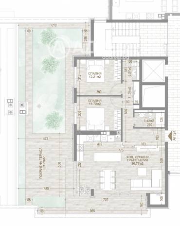 Тристаен апартамент, София, Манастирски ливади - изток, 655501, Снимка 1