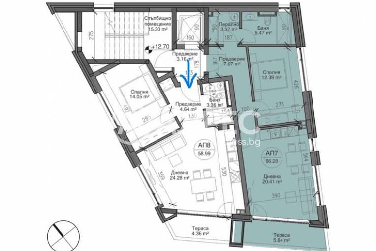 Двустаен апартамент, Варна, Чайка, 680504, Снимка 5