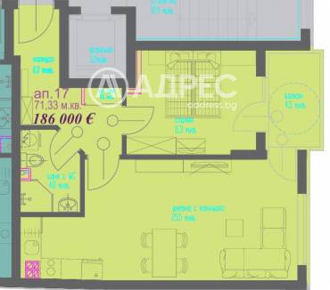 Двустаен апартамент, Варна, Център, 689504, Снимка 1