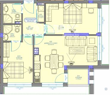Тристаен апартамент, София, Обеля 2, 684506, Снимка 1