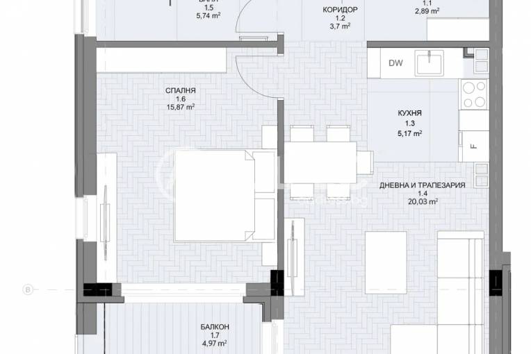 Двустаен апартамент, София, Овча купел 2, 671508, Снимка 2