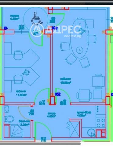 Двустаен апартамент, Бургас, Славейков, 679508, Снимка 1