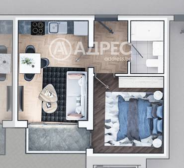 Двустаен апартамент, София, Зона Б 19, 651509, Снимка 1