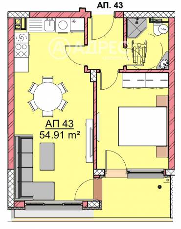 Двустаен апартамент, Варна, Владислав Варненчик, 667510, Снимка 1