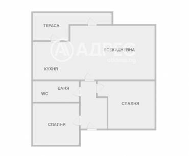 Тристаен апартамент, Варна, м-ст Ален Мак, 655512, Снимка 1