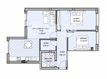 Тристаен апартамент, Варна, Владислав Варненчик, 686512, Снимка 1