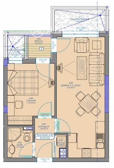 Двустаен апартамент, София, Обеля 2, 684513, Снимка 1