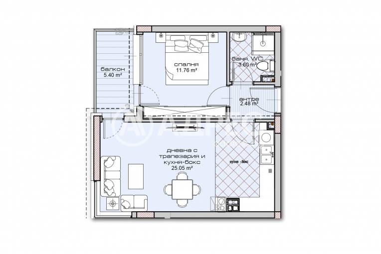 Двустаен апартамент, Варна, Владислав Варненчик, 680514, Снимка 4