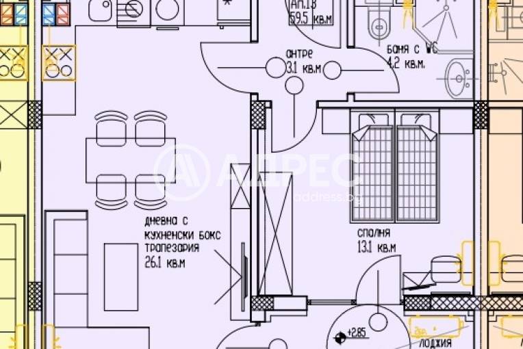 Двустаен апартамент, Варна, м-ст Акчелар, 683514, Снимка 4
