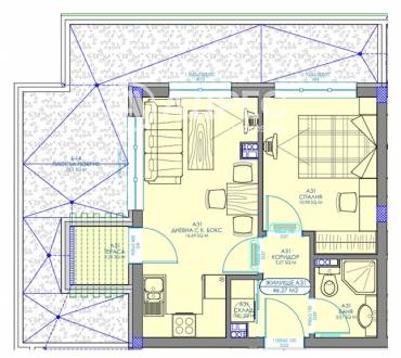 Двустаен апартамент, София, Обеля 2, 684514, Снимка 1