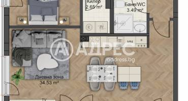 Двустаен апартамент, Пловдив, Остромила, 676515, Снимка 1