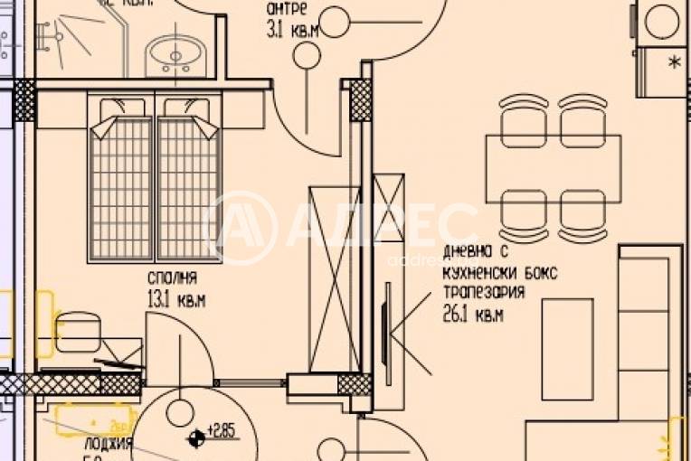 Двустаен апартамент, Варна, м-ст Акчелар, 683515, Снимка 4