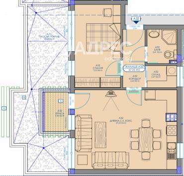 Двустаен апартамент, София, Обеля 2, 684515, Снимка 1