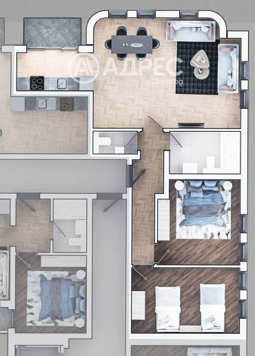 Тристаен апартамент, София, Зона Б 19, 651517, Снимка 1