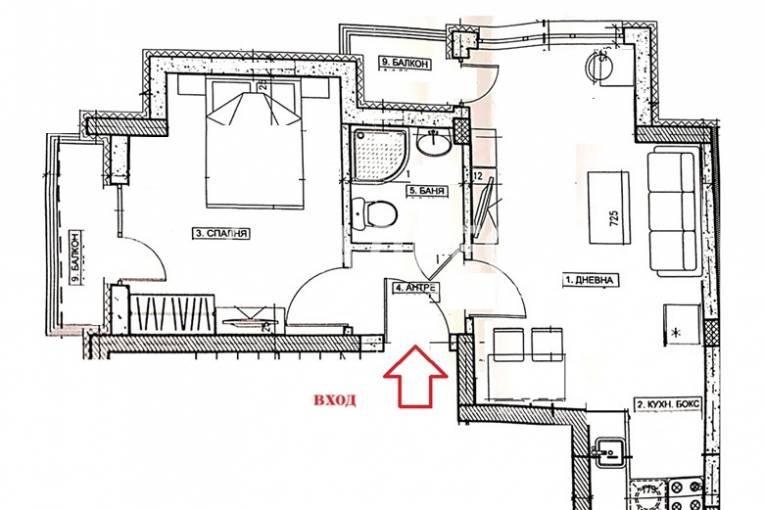 Двустаен апартамент, София, Банишора, 679517, Снимка 4