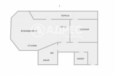 Тристаен апартамент, Варна, Окръжна болница, 694519, Снимка 1
